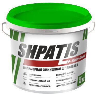 Шпаклевка влагостойкая Shpatis, 5 кг купить в СОМ