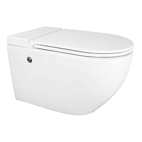 Унитаз импульсный Azario AZ-102C, сиденье микролифт, круглый, подвесной купить в СОМ