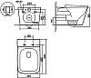 Унитаз подвесной Azario Cascad AZ-2303-A, безободковый, торнадо, сиденье микролифт купить в СОМ