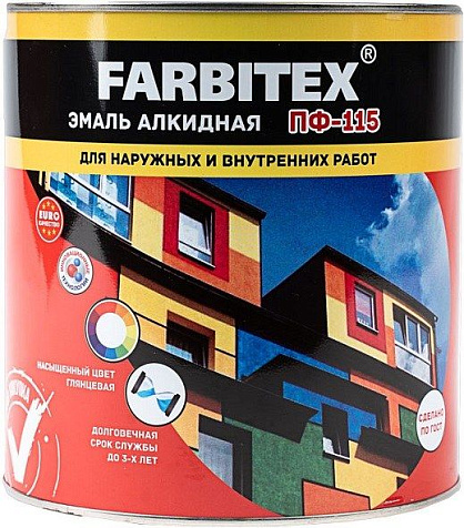 Эмаль ПФ-115 Farbitex, лайм, 2.7 кг купить в СОМ