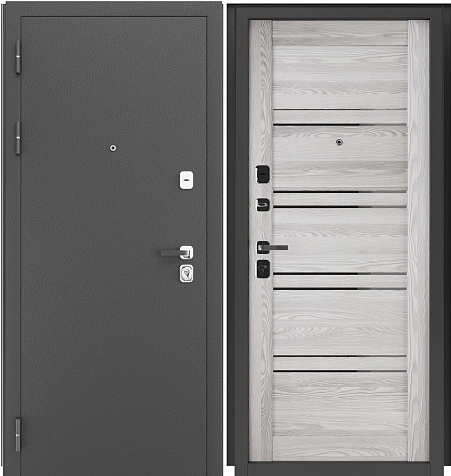Дверь металлическая Бруклин Ясень левая, 960х2050мм купить в СОМ