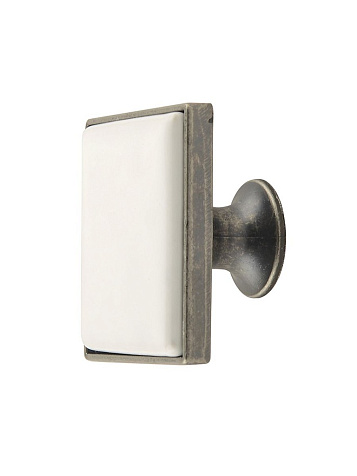 Ручка-кнопка мебельная SANBERG, 8128 тифани, античное серебро премиум /керамика купить в СОМ