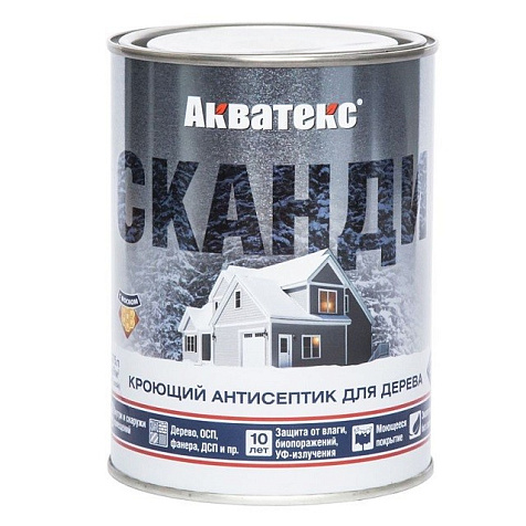 Антисептик кроющий Акватекс Сканди, айсберг, 0.75 л купить в СОМ