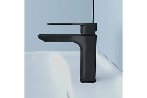 Смеситель для раковины Iddis Slide SLIBL00i01, черный купить в СОМ