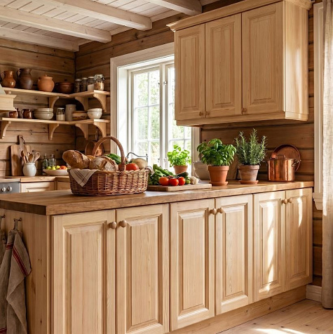 Фасад глухой массив сосны 296х998 мм купить в СОМ