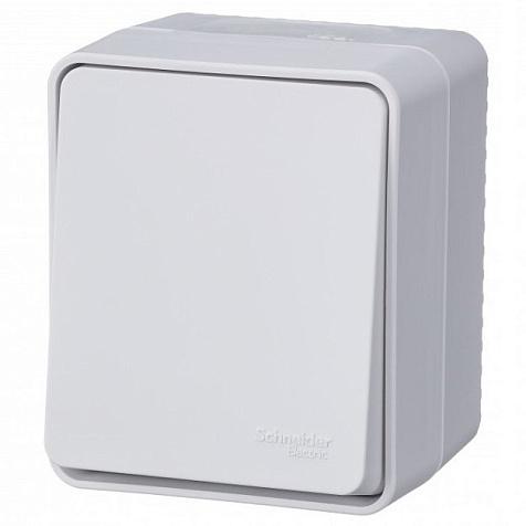 Переключатель проходной AtlasDesign Profi54, 1кл. белый, ОП IP54 10AX купить в СОМ