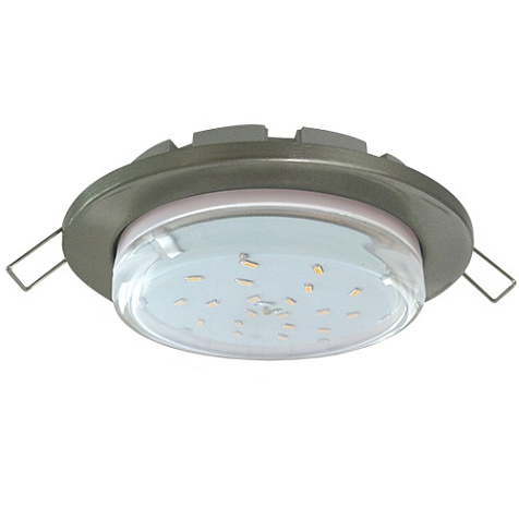 Светильник встраиваемый плоский Ecola GX53 Н6 сатин-хром купить в СОМ