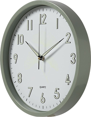 Часы настенные Светящиеся d30см корпус оливковый купить в СОМ