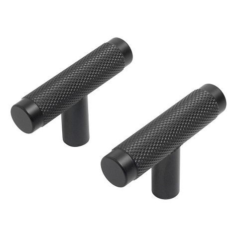 Ручка-кнопка мебельная StahlBuro AP2308 BL матовый черный, 2шт купить в СОМ