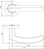 Ручка раздельная AJAX R.JR54.SIGMA (SIGMA JR) CP-8 хром 130мм Для входных дверей купить в СОМ