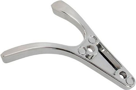 Крючок мебельный SANBERG 2-х рожковый Банни, хром купить в СОМ
