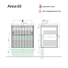 Тумба-умывальник подвесная Alavann Anna 60, черный мрамор, с раковиной Como 60 купить в СОМ