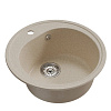 Мойка каменная Mixline ML-GM11, d500 х180 мм, врезная, бежевый купить в СОМ