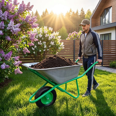 Тачка строительная MASTER, 1-колесная 118л/200кг купить в СОМ