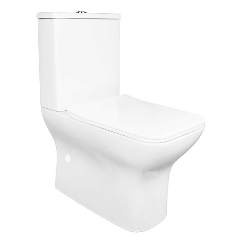 Унитаз-компакт Azario Fresco AZ-8302, безободковый, сиденье микролифт купить в СОМ