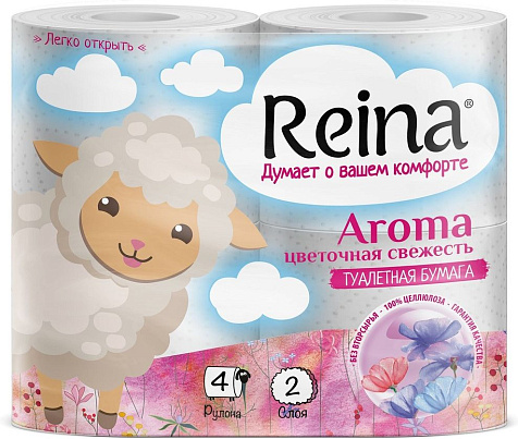 Бумага туалетная Reina Aroma 2сл 4шт купить в СОМ