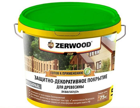Антисептик Zerwood ZDP Аквалазурь, сосна, 5 кг купить в СОМ